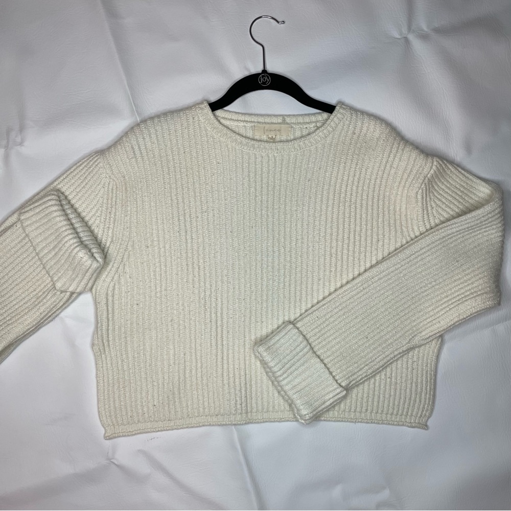 Fanco Semi Crop Cream Sweater , Size Small , EUC